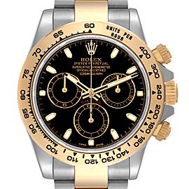 Rolex Cosmograph Daytona Steel Yellow Gold Black Dial Watch