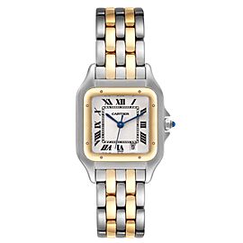 Cartier Panthere Large Steel Yellow Gold Two Row Watch