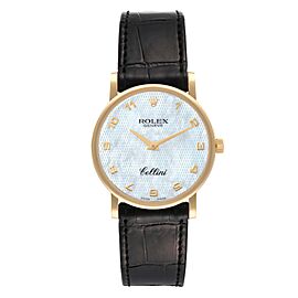 Rolex Cellini Classic Yellow Gold Mother of Pearl Dial Mens Watch