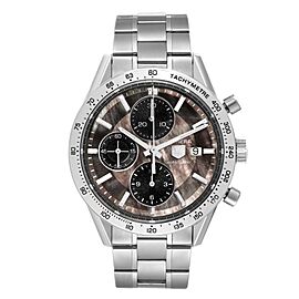 Tag Heuer Carrera Steel Mother of Pearl Dial Chronograph Mens Watch