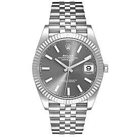 Rolex Datejust 41 Steel White Gold Slate Dial Mens Watch
