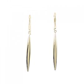 TIFFANY & Co 18K Yellow Gold Feather Earrings E0184