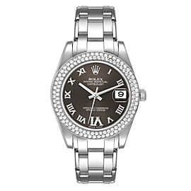Rolex Pearlmaster 34 18k White Gold Diamond Dial Ladies Watch