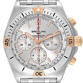Breitling Chronomat B01 Stainless Steel Silver Dial Mens Watch