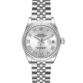 Rolex Datejust 28 Steel White Gold Silver Dial Ladies Watch