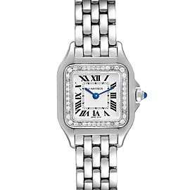 Cartier Panthere Small Steel Diamond Bezel Ladies Watch