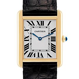 Cartier Tank Solo Large Yellow Gold Steel Mens Watch
