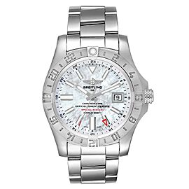 Breitling Aeromarine Avenger II GMT Mother Of Pearl Dial Steel Watch
