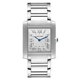 Cartier Tank Francaise Medium Silver Dial Steel Ladies Watch