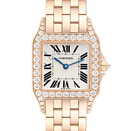 Cartier Santos Demoiselle Large Rose Gold Diamond Ladies Watch