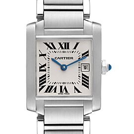 Cartier Tank Francaise Midsize Silver Dial Steel Ladies Watch