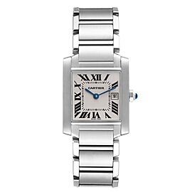 Cartier Tank Francaise Midsize 25mm Silver Dial Ladies Watch