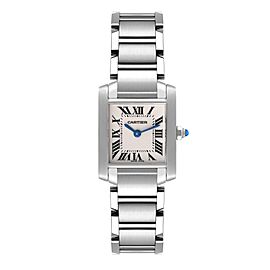 Cartier Tank Francaise Small Silver Dial Steel Ladies Watch