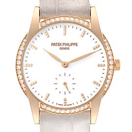 Patek Philippe Calatrava Rose Gold Diamond Ladies Watch