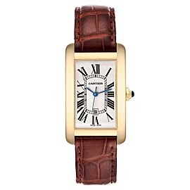Cartier Tank Americaine Yellow Gold Automatic Mens Watch