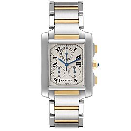 Cartier Tank Francaise Steel 18K Yellow Gold Chronograph Watch