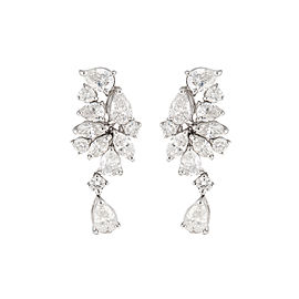 Unique Collection 18K White Gold Diamonds Earrings