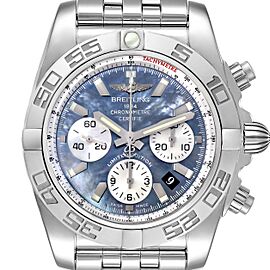 Breitling Chronomat 01 Blue Mother of Pearl Steel Mens Watch