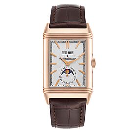 Jaeger LeCoultre Reverso Tribute Duoface Rose Gold Mens Watch