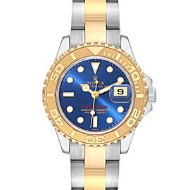 Rolex Yachtmaster Steel Yellow Gold Blue Dial Ladies Watch