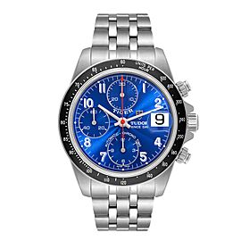 Tudor Tiger Woods Prince Blue Dial Chronograph Steel Mens Watch