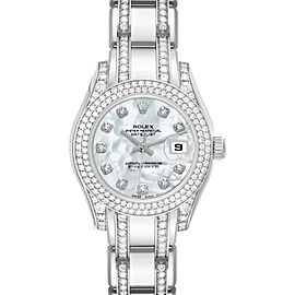 Rolex Pearlmaster White Gold Mother of Pearl Diamond Ladies Watch