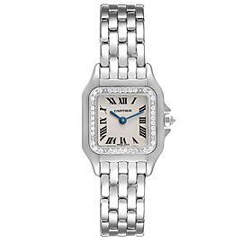 Cartier Panthere White Gold Diamond Bezel Ladies Watch