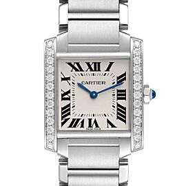 Cartier Tank Francaise Midsize Diamond Steel Ladies Watch