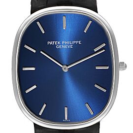 Patek Philippe Golden Ellipse Grande Taille Platinum Blue Dial Watch