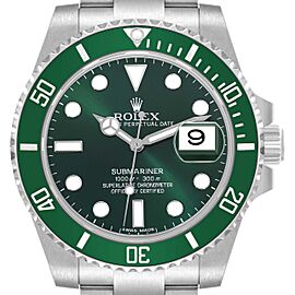 Rolex Submariner Hulk Green Dial Steel Mens Watch