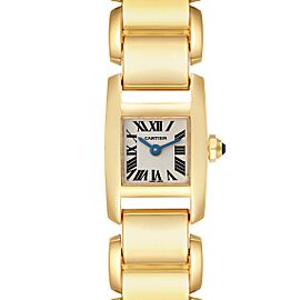 Cartier Tankissime Silver Dial Yellow Gold Ladies Watch