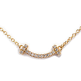 Tiffany & Co T Smile Mini Diamond Necklace