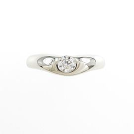 TIFFANY & Co 950 Platinum Diamond Curved Ring LXGYMK-808