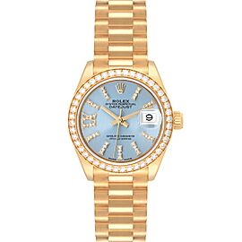 Rolex Datejust President Yellow Gold Diamond Bezel Ladies Watch