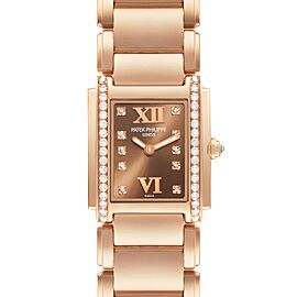 Patek Philippe Twenty-4 Small 18K Rose Gold Diamond Ladies Watch