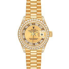 Rolex Datejust President Yellow Gold Diamond Ladies Watch