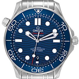 Omega Seamaster Diver Blue Dial Steel Mens Watch