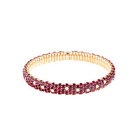 Stretch Collection 18K Rose Gold Diamonds and Rubies Bracelet