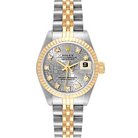 Rolex Datejust Steel Yellow Gold Anniversary Diamond Dial Ladies Watch