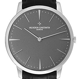 Vacheron Constantin Patrimony Grand Taille Grey Dial Platinum Mens Watch