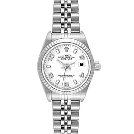 Rolex Datejust Arabic Dial White Gold Steel Ladies Watch