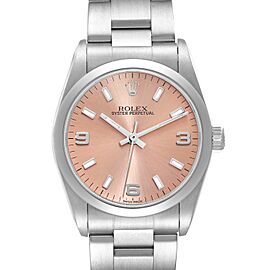 Rolex Oyster Perpetual Midsize Salmon Dial Steel Ladies Watch