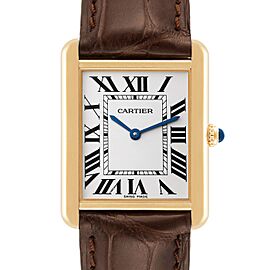 Cartier Tank Solo Large Yellow Gold Steel Mens Watch