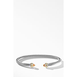 David Yurman 4mm Cable Bracelet with Citrine & 18K Gold