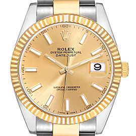 Rolex Datejust 41 Steel Yellow Gold Champagne Dial Mens Watch