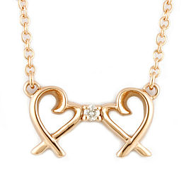 TIFFANY & Co 18K Pink Gold diamond Necklace LXKG-456