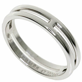 HERMES 18k White Gold Empreinte Wedding Ring DLXGQJ-1026