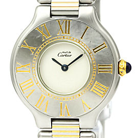 CARTIER Must 21 Stainless steel Gold plated Quartz Watch LXGoodsLE-400