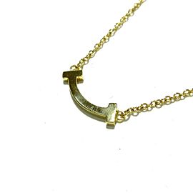 TIFFANY & Co 18K Yellow Gold T Smile Necklace LXJG-161