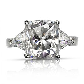 7 CARAT CUSHION CUT H COLOR SI1 CLARITY DIAMOND ENGAGEMENT RING 14K WHITE GOLD CERTIFIED 6 CT H SI1 BY MIKE NEKTA